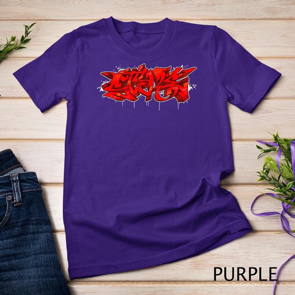 STYLE Graffiti piece red Graffiti Hiphop Shirt Unisex T-shirt 6 L