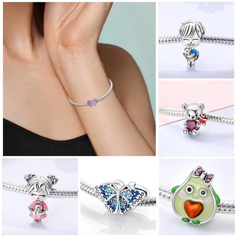 Charms Copper Beads For Women Fit Original Bracelet Animals Diy Pendants Jewelry