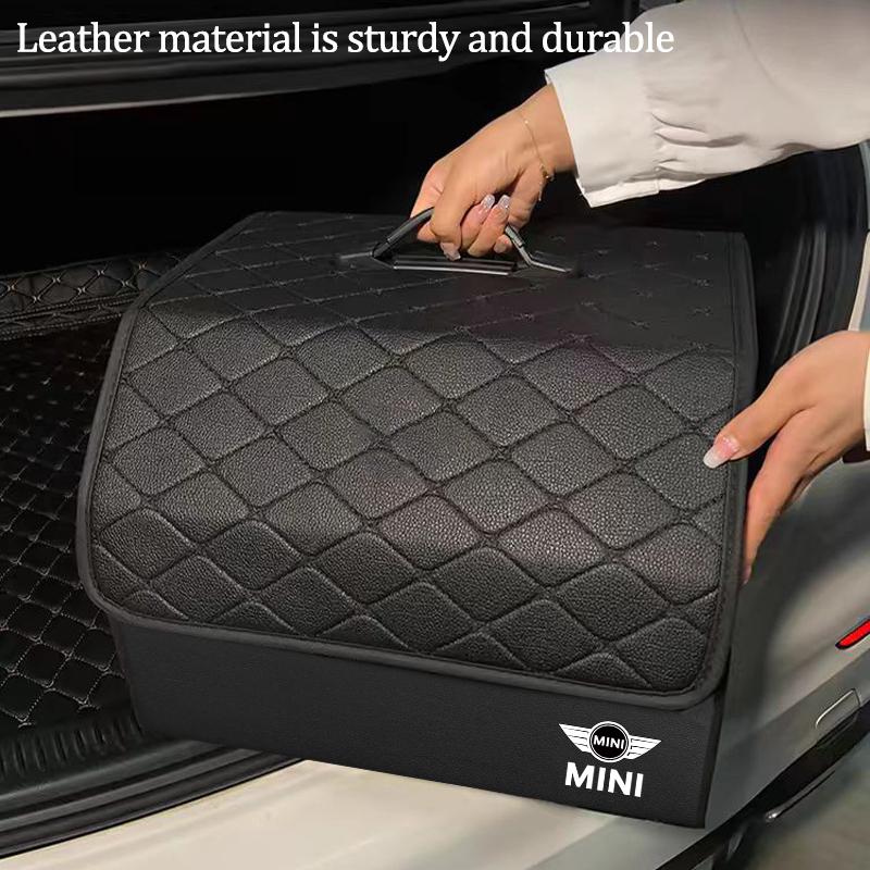 Skórzany Duży Pojemnik do Bagażnika Samochodowego Case Dla Mini Cooper One JCW F54 F55 F56 F57 F60 R52 R53 R55 R56 Akcesoria Samochodowe hsgql22