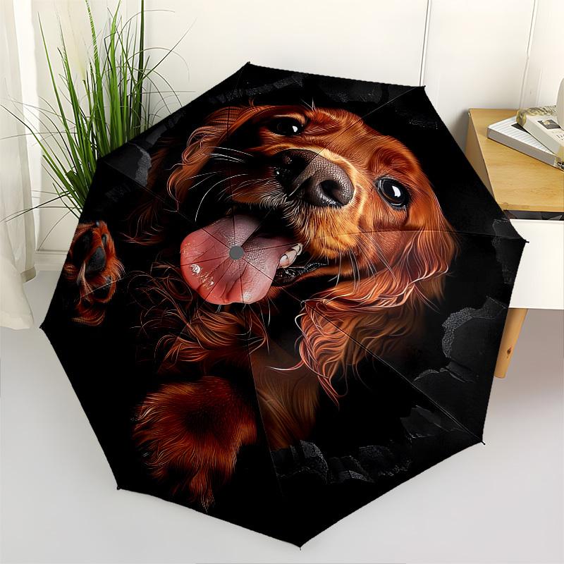 

Dog, Portrait- Automatic Umbrella, Four Seasons Portable Folding Umbrella, Suitable for Men and Women, Travel, Daily Compact Umbrella, Outdo