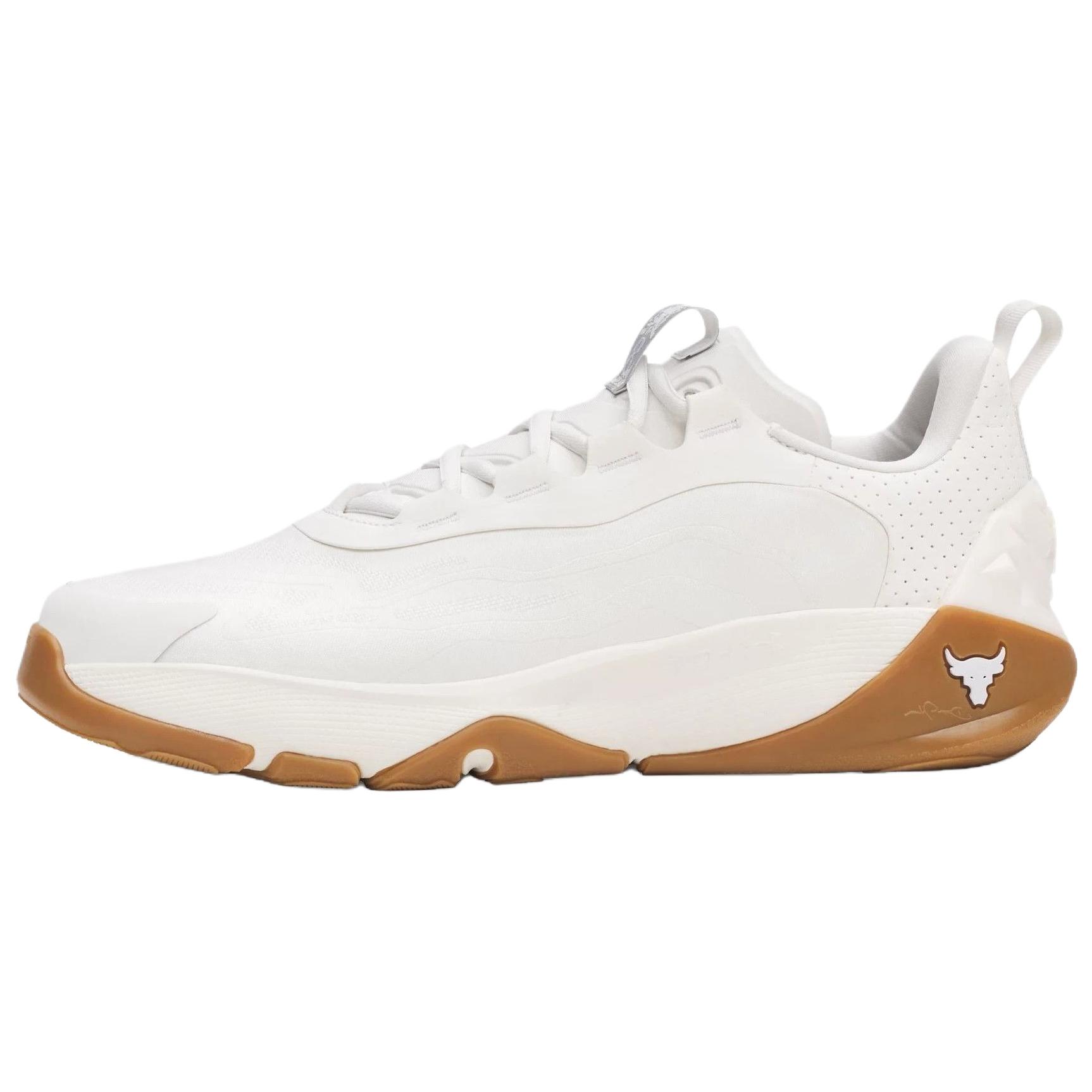 

Under Armour Project Rock 8 Универсальные Удобные Дышащие Поддерживающие Тренировочные Кроссовки Мужские Белые Коричневые 6000852-112 41