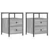 VidaXL Bedside Tables 2 Pcs Sonoma Grey 44x45x60cm Engineered Wood 826010