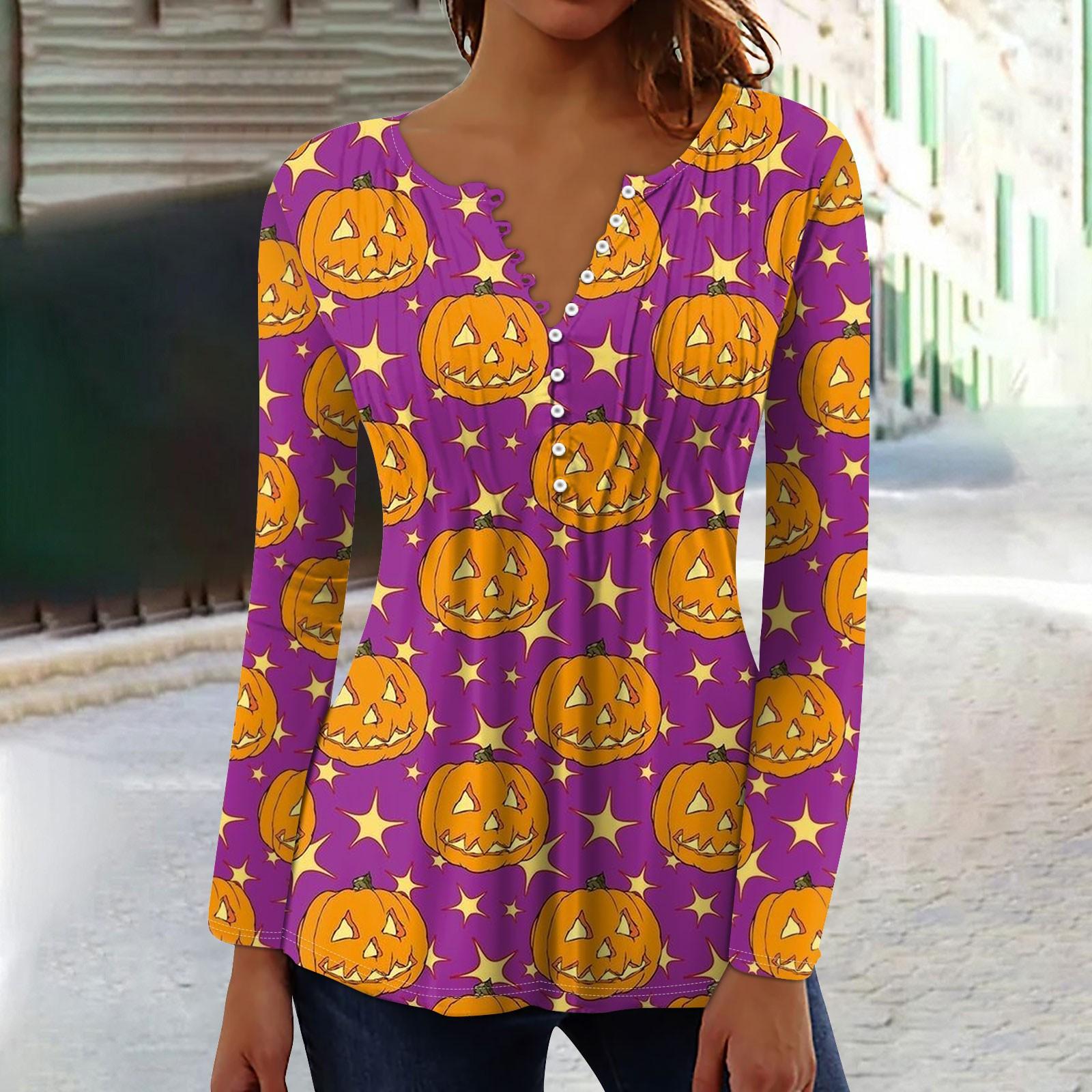 Женский топ с длинными рукавами и плиссированным воротником на пуговицах с принтом — фото 6