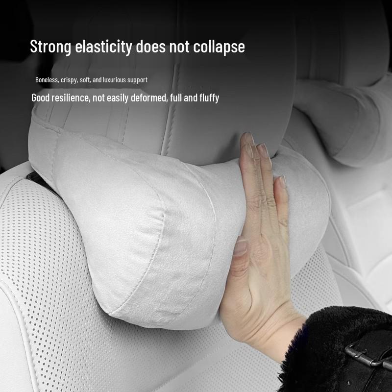 XPENG G6/G7/G9/X9 Headrest Neck Support Pillow & Backrest - Suede, High-end, Universal for All Seasons