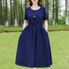 Casual Women's Dress Summer Vintage Clothes Loose Short Sleeve Plus Size Elegant Long Dresses