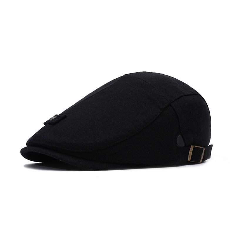 Linen Beret Sunscreen Cap Summer Women's Cap British Vintage Forward Cap Men's Newsboy Hat