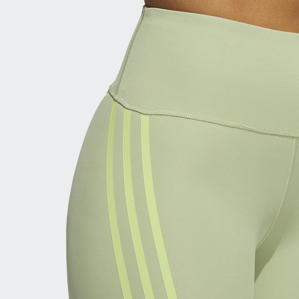 Adidas Legginsy treningowe z bocznym paskiem Damskie Spodnie Zielone HD4471