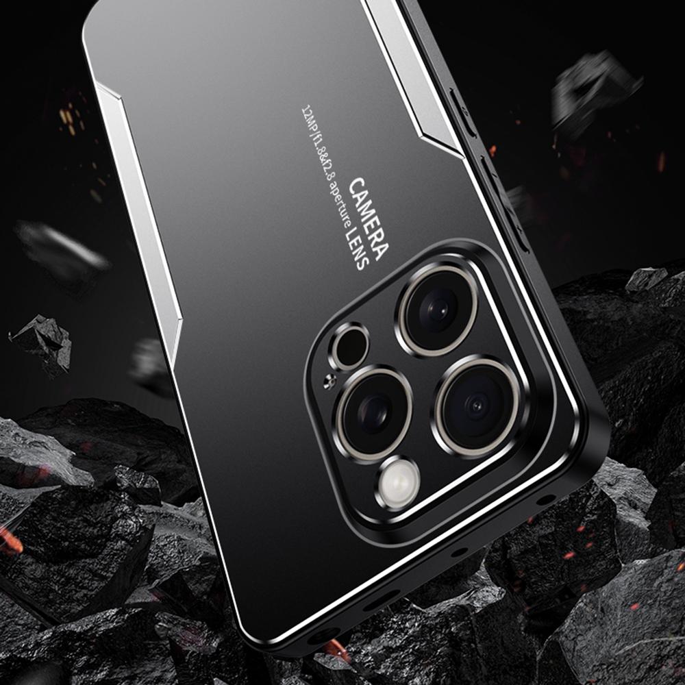 For iPhone 16 Pro Max Phone Case Aluminium Alloy TPU PC Back Cover