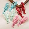 Exaggerated Multi-Color Baked Paint Crayfish Earrings for Women Ladies New Beach Vacation Pendant Earrings Jewelry Accessories
