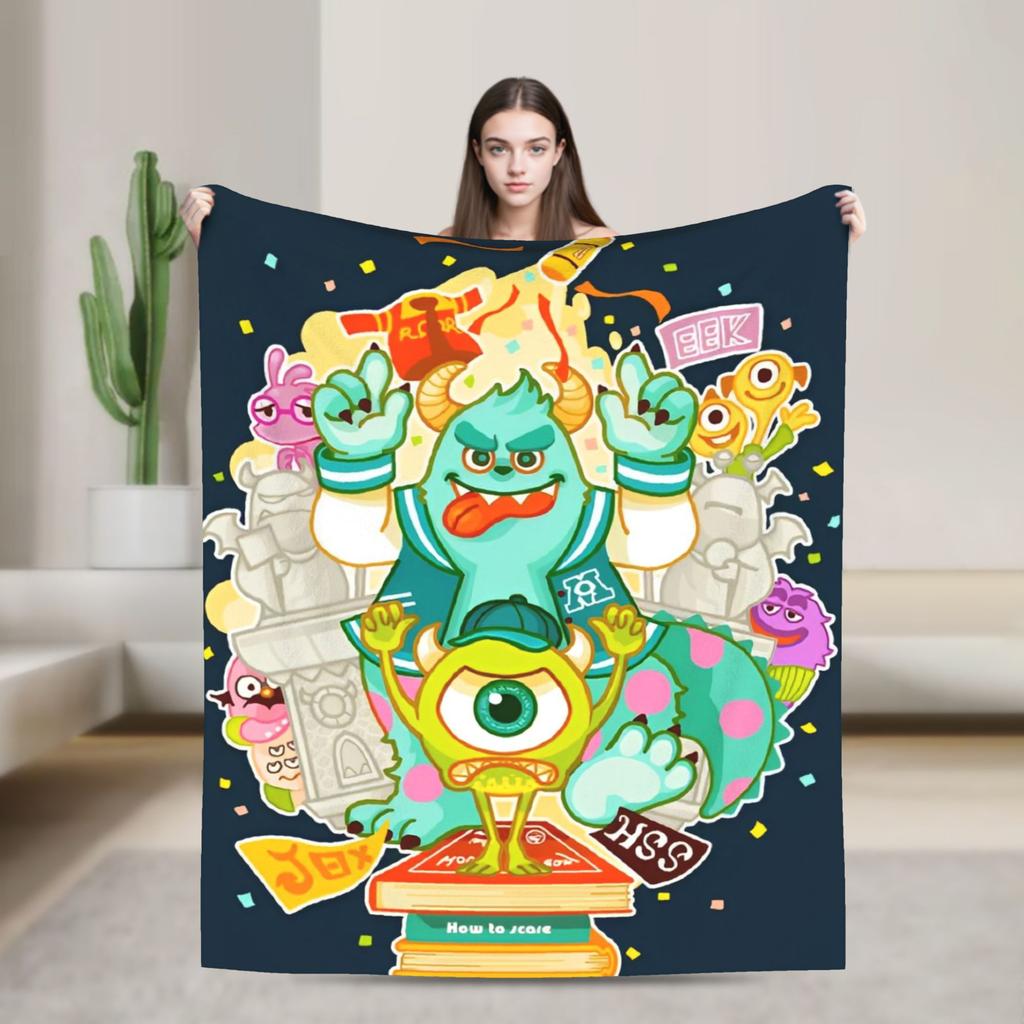 Monsters, Inc. Blankets Cute Cartoon Boo  Flannel Throw Blanket Bedding Couch Decoration Ultra-Soft Warm Bedspreads