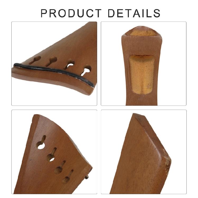 4 String Violin Tailpiece Replacement String Adjuster Professional String Holder Standard Wood 4/4 Violin Tailpiece