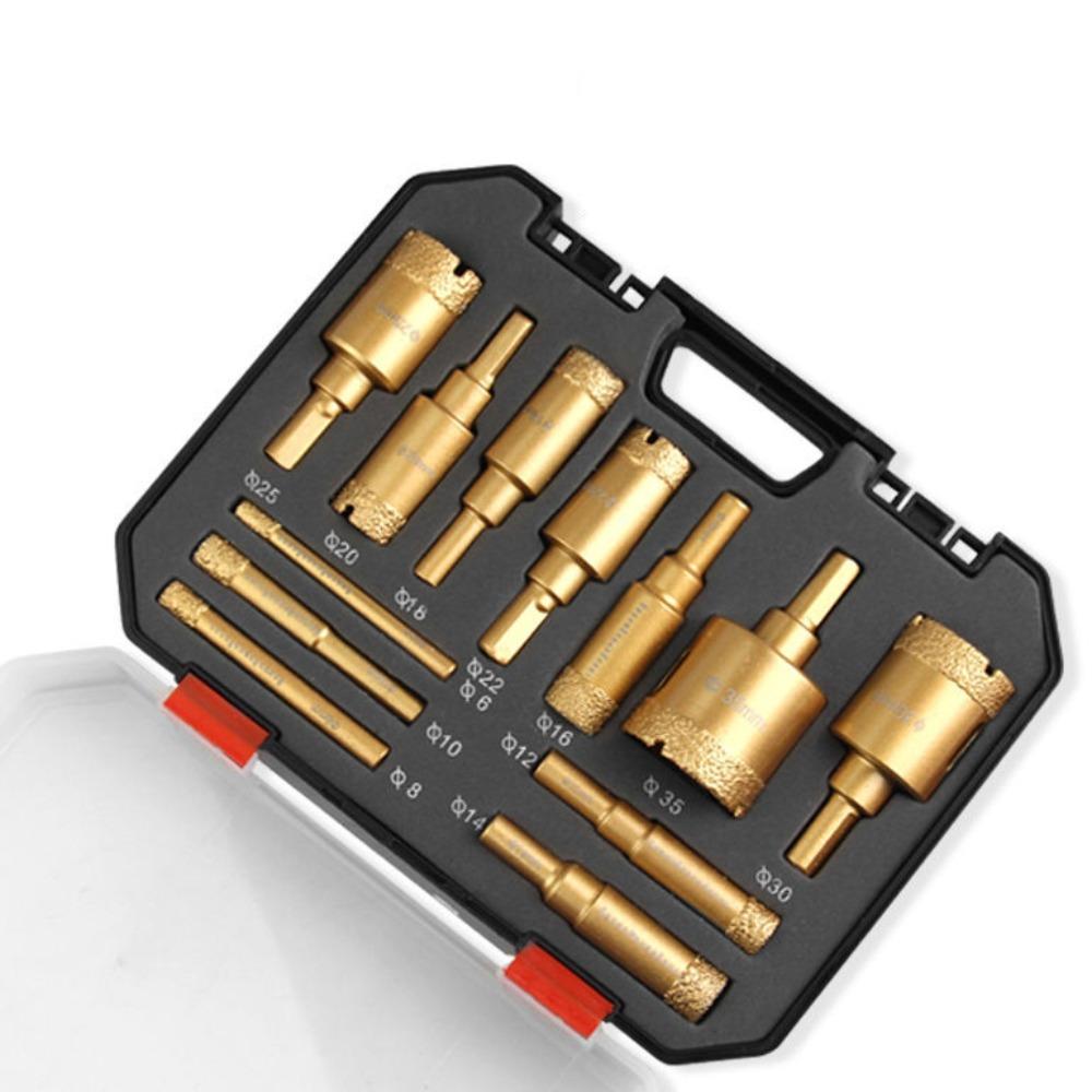 

6-35mm Tile Drilling Drill Bit Diamond Coated Tile Hole Opener For Porcelain Tiles Marble золотий