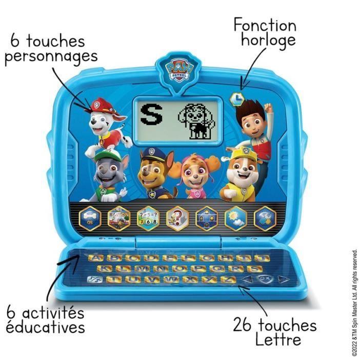 Ordinateur tablette éducatif vtech - pat patrouille - convient aux enfants de 3 ans et plus - bleu
