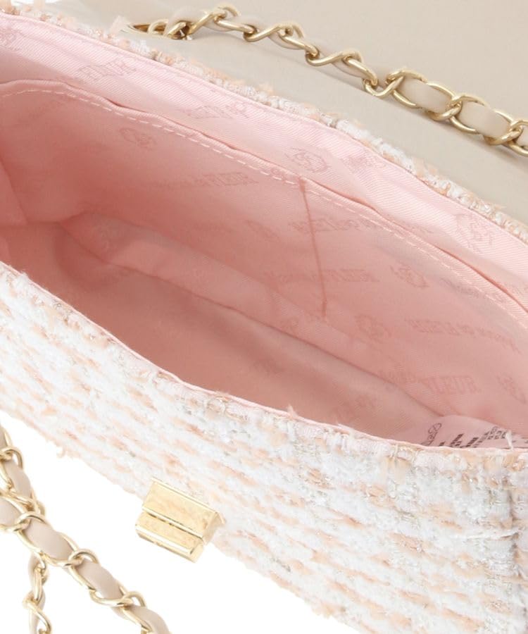 de Apparel Tweed Mini Shoulder Bag for Beige [Maison Fleur] Women,