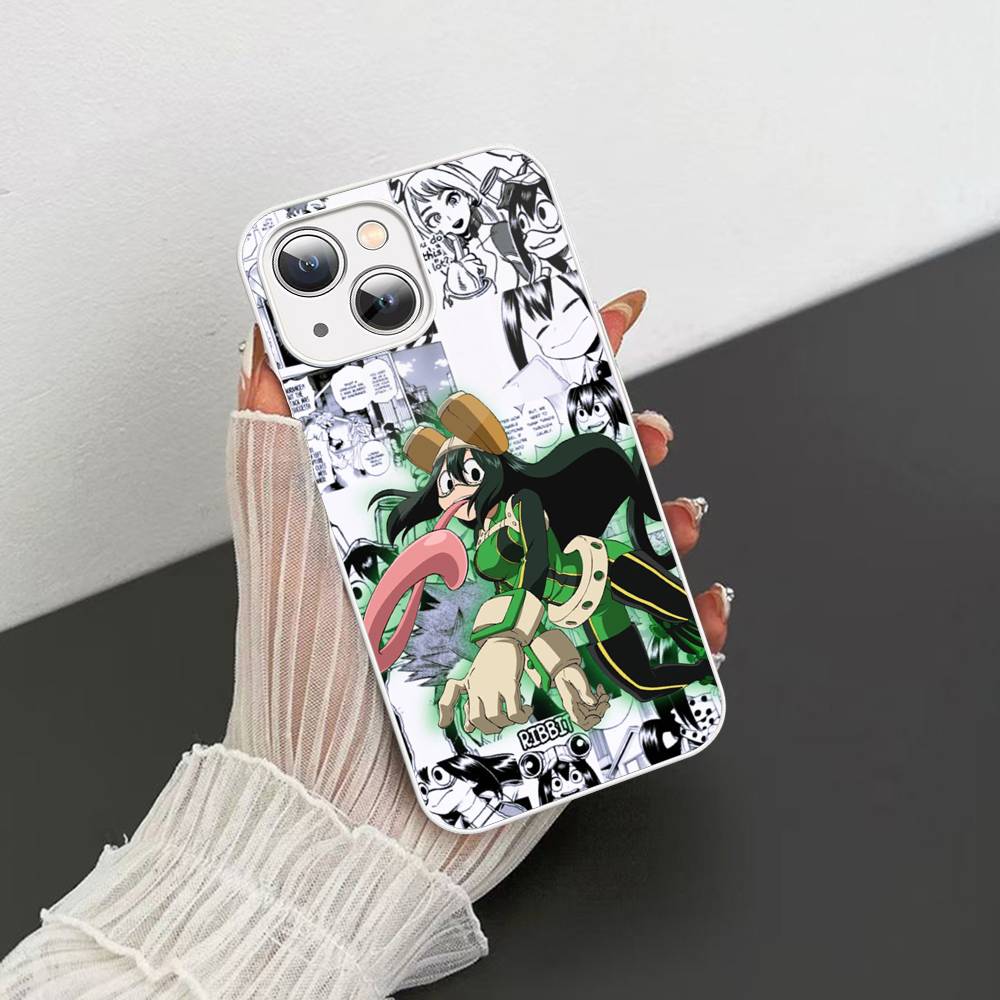 Vintage Anime My Hero A-Academia Tempered Glass For Iphone 14 13 12 11 Pro Mini XS MAX 14Plus X XS XR Fundas