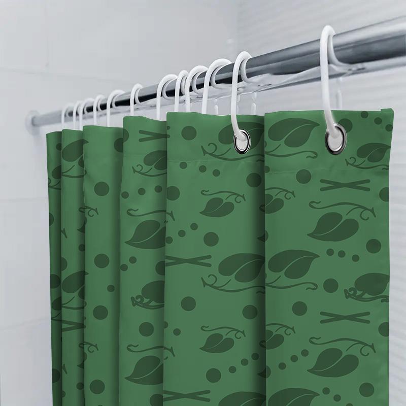 Modern Water Blue Print Shower Curtain For Bathroom Decor High-Quality Fabric With Hook Rings For Easy Hanging Sea View Design B