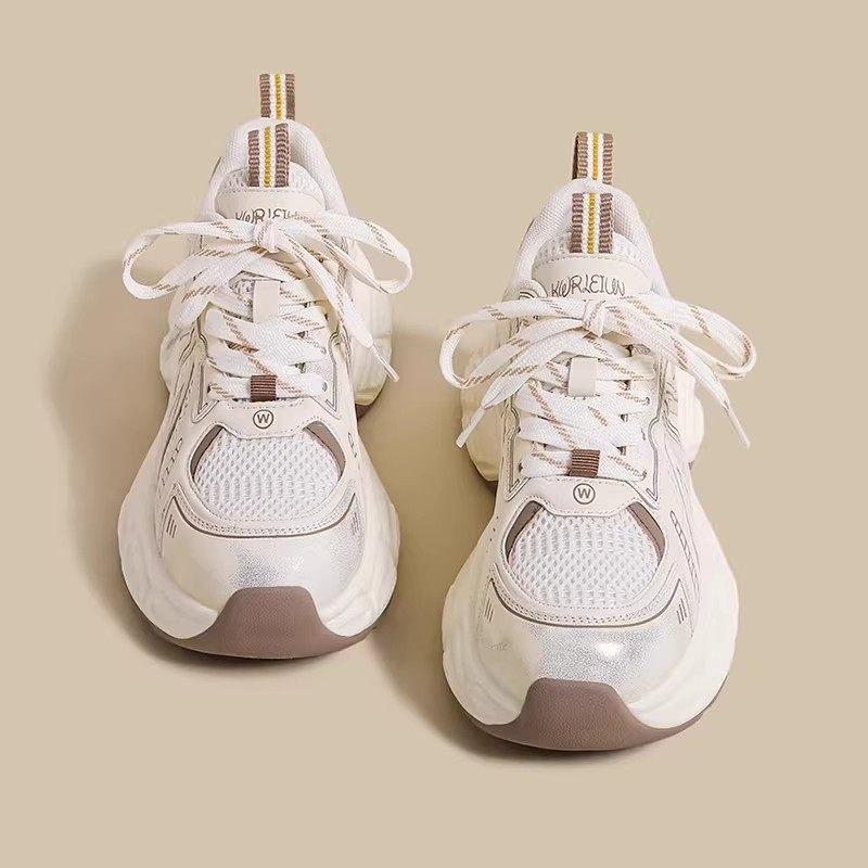 Girls' Sneakers, Thick-soled, Dad Shoes style2026New Spring and Autumn Breathable Sports Shoes, New Chinese-style Casual Shoes for Children and