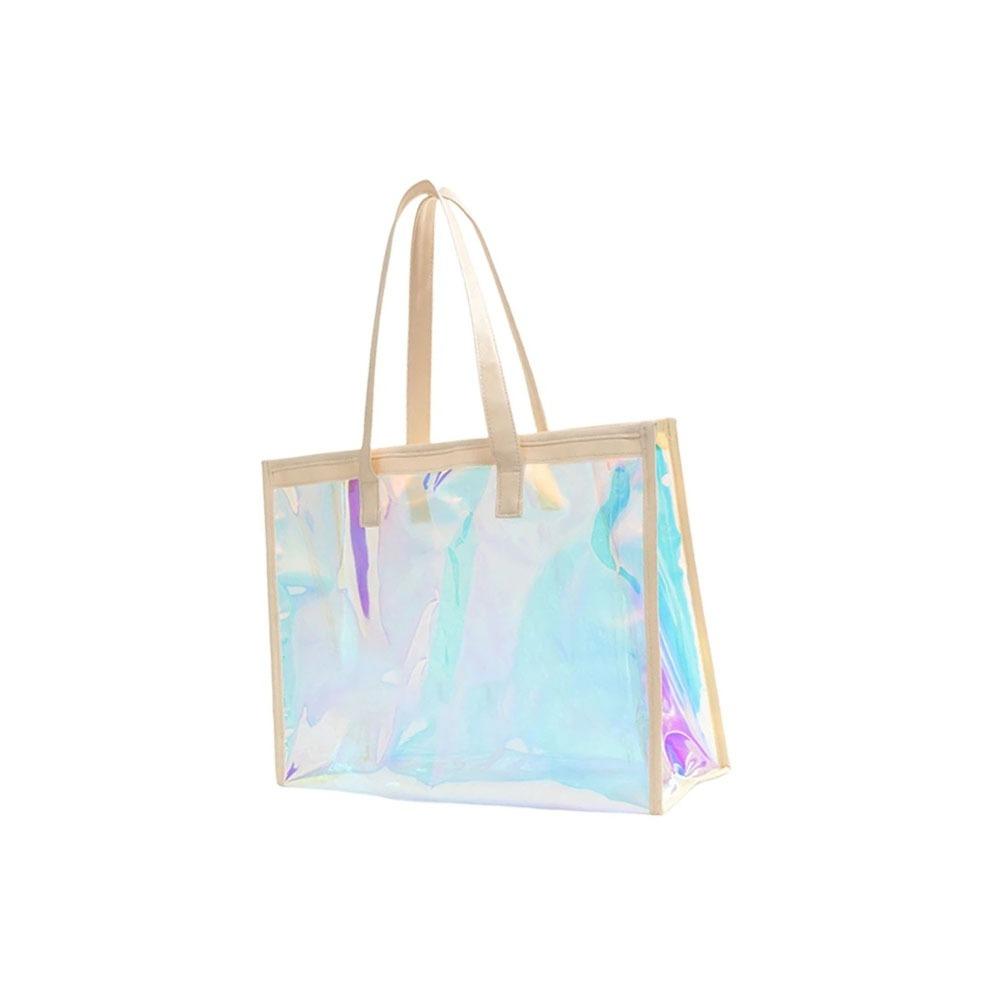 Wasserdichte PVC-Strandtasche Transparente Schwimm-Handtasche Tragbare Jelly-Tasche Damen