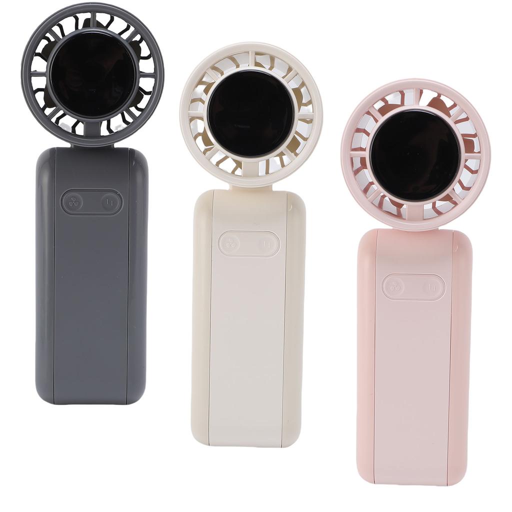 Handheld Turbo Fan 5 Levels Adjustable Quiet Folding Digital Display Portable Mini Pocket Fan with S