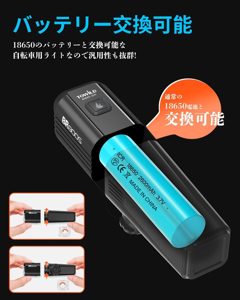 Bicycle Light Rechargeable Road Bike Light 800 Lumens Replaceable Hanging Road Bike Light Bottom Cycle Light Lightweight Bicycle Headlight Cross Bike