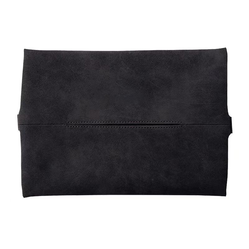 Universal Suede Car Tissue Box Cover Sun Visor Chair Back Hanging Type Car Tissue Box Armrest Box Towel Tissue Storage