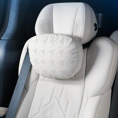 Für ZEEKR 009 Auto-Nackenkissen NAPPA-Leder Kopfstütze, 1 Stück Atmungsaktiv Rutschfest Lendenwirbelstütze Kissen Autozubehör