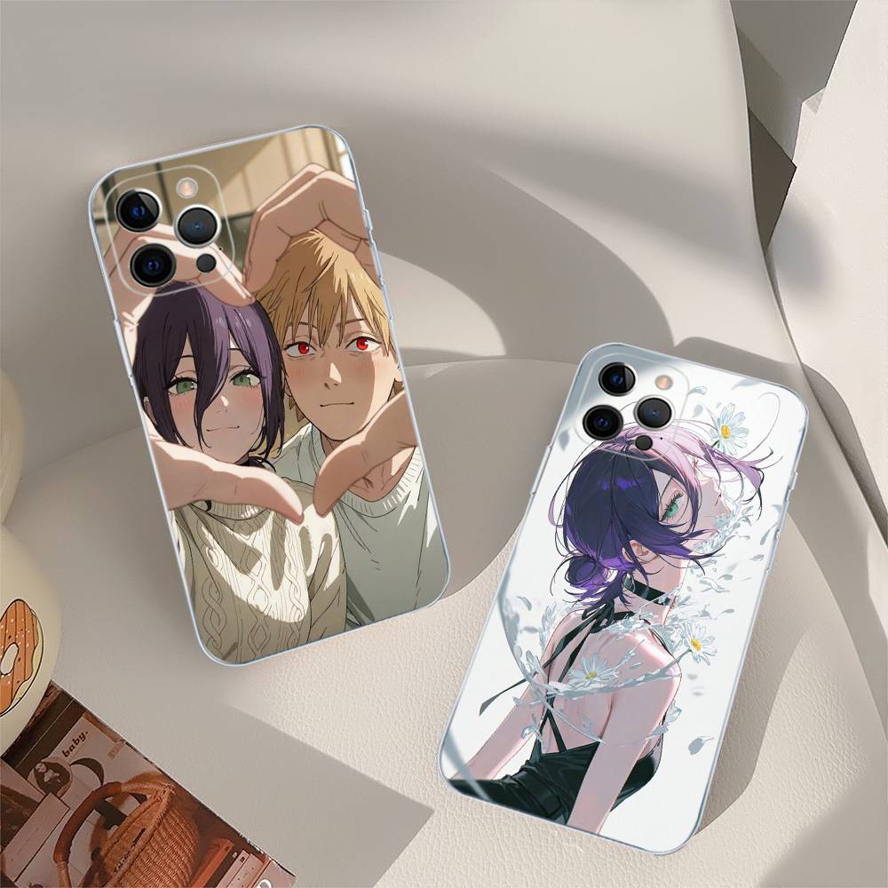 Chainsaw Man The Movie Reze Arc Phone Case For iPhone 17 16 15 14 13 11 12 Pro Max 16 Plus Transparent