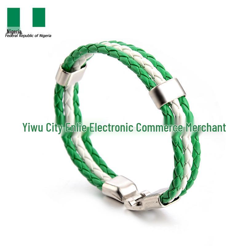 Customizable Faux Leather World Cup Color Bracelet