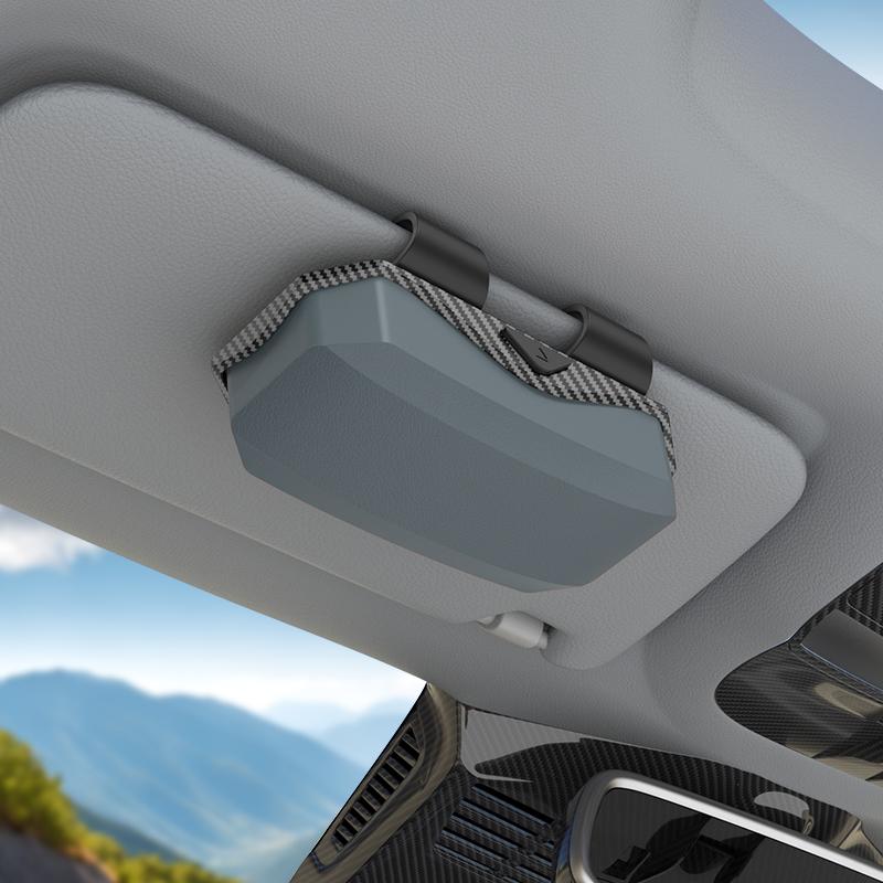 Autobrillenetui Fahrzeug Sonnenbrillen Aufbewahrungsbox Clip Sonnenblende Sonnenschutz Zubehör Innen kratzfestes Material innen