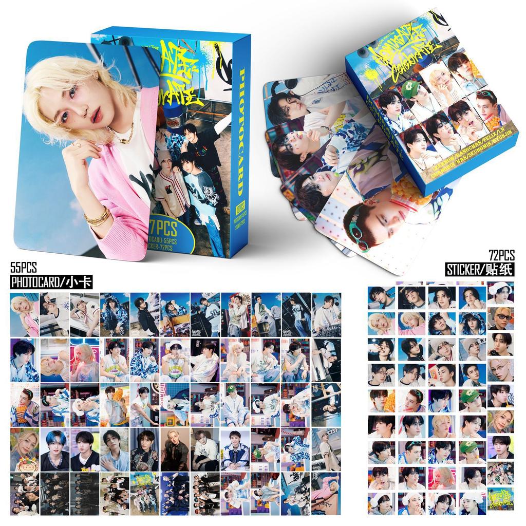 127Pcs Stray Kids Lomo Card Sticker World Tour Dominate: Celebrate Skzoo Collection Card Peripheral Gifts