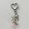 Practical Bowknot Rose Flower Keychain Portable Rose Bowknot Charm Keyring Adornment for Personalizing Phones and Bags
