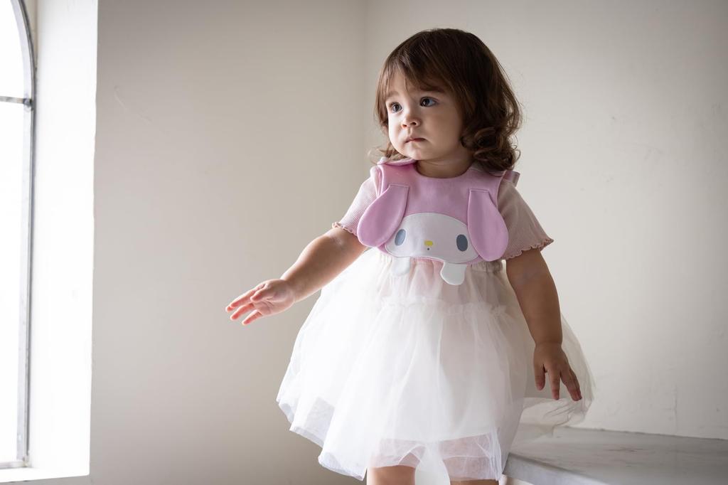 Sanrio Baby My Melody Character Baby Mealtime Soft Organic Baby 019089 Bib, Bib, Apron, Gift, 100% Cotton, Cotton, Gift,