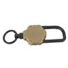 Magnetic Retractable Keychain Stainless Steel Wire Easy Pull Buckle Carabiner Key Chain Tan