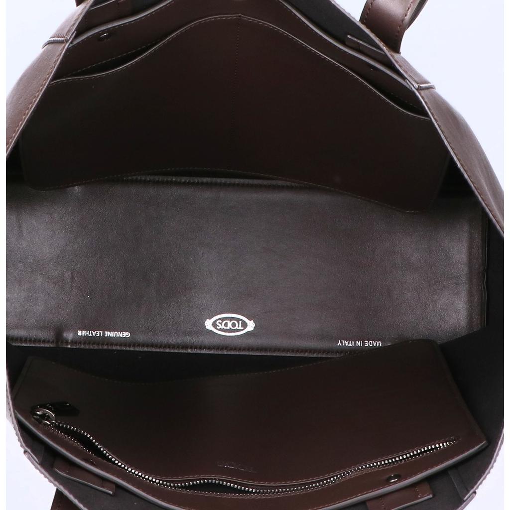 TOD'S [Beautiful Condition] Leather Paper Bag/ Tote Bag Dark brownUsed