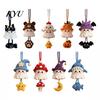 Halloween Gift Ornament Decoration Handmade Crochet Ghost Keychain, Cute Plush Animal Charm for Bags Fashionable Key Keys, Spooky Festive Knitted with