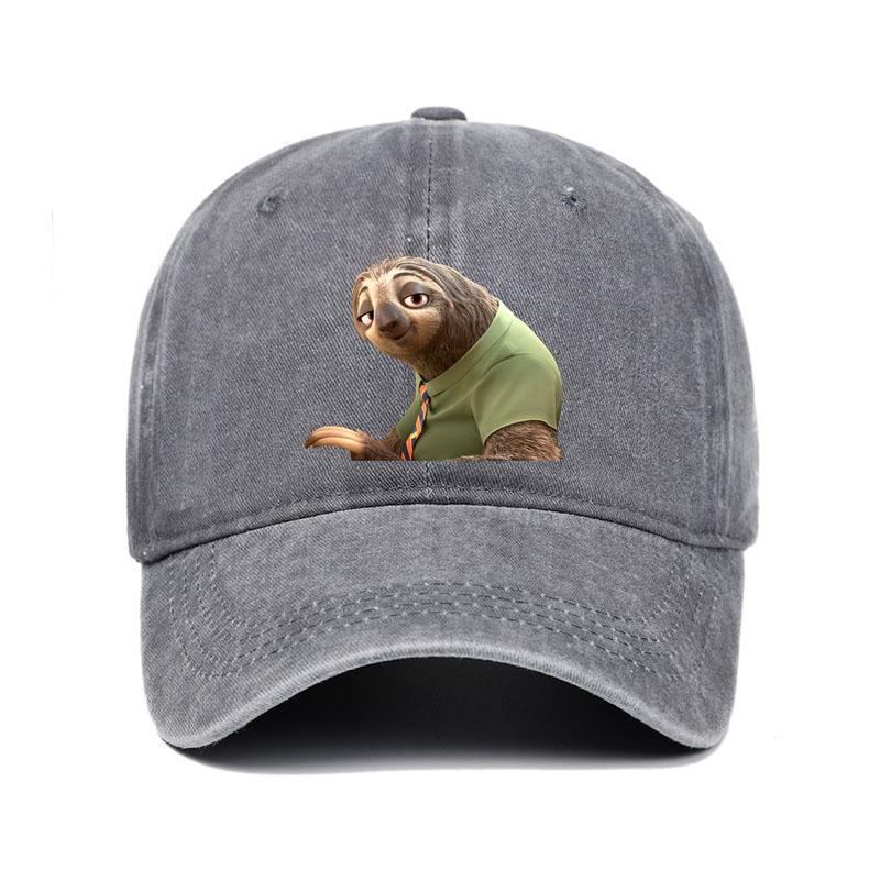 Cartoon Zootopia Three-toedSloth Baseball Cap Couple Women Print Trucker Hat Summer Casual Outdoor Dropshipping Baseball Caps