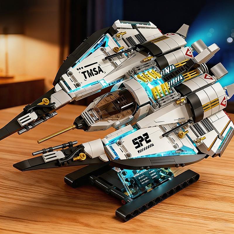 T5014 Space Star Cruiser Building Blocks Toy Moc Futuristic Universe Spaceship Model Bricks Kit Kids High Tech Toy Gift Aldult