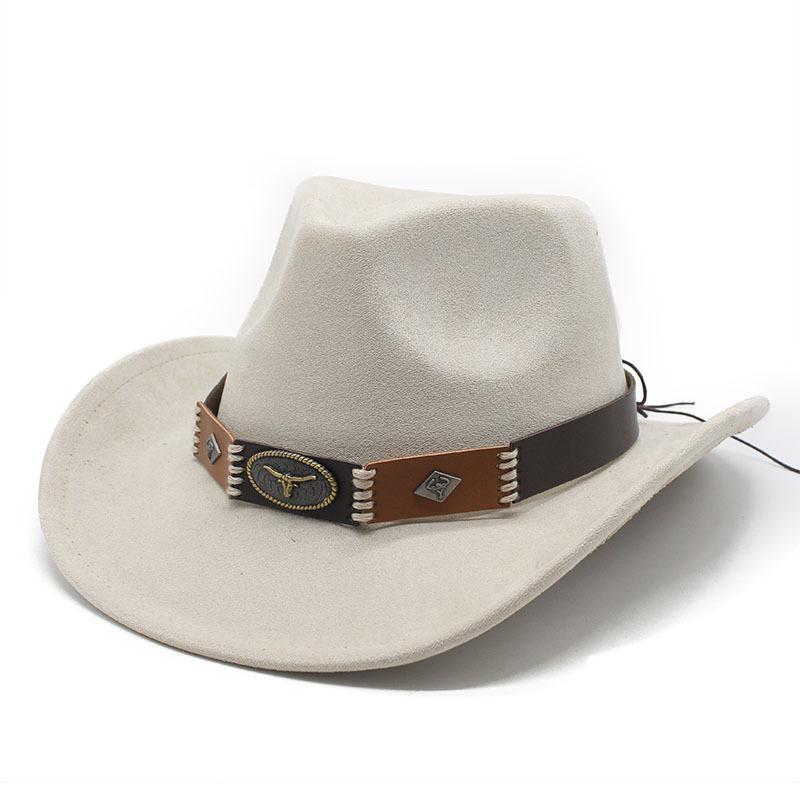 Ethnic Style British Top Hat, Suede Men'S And Women'S Couple Hats, Western Cowboy Top Hats, Jazz Hats For Performance