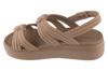 Crocs Brooklyn Knot Low Wedge Sandal, Womens brown Sandals
