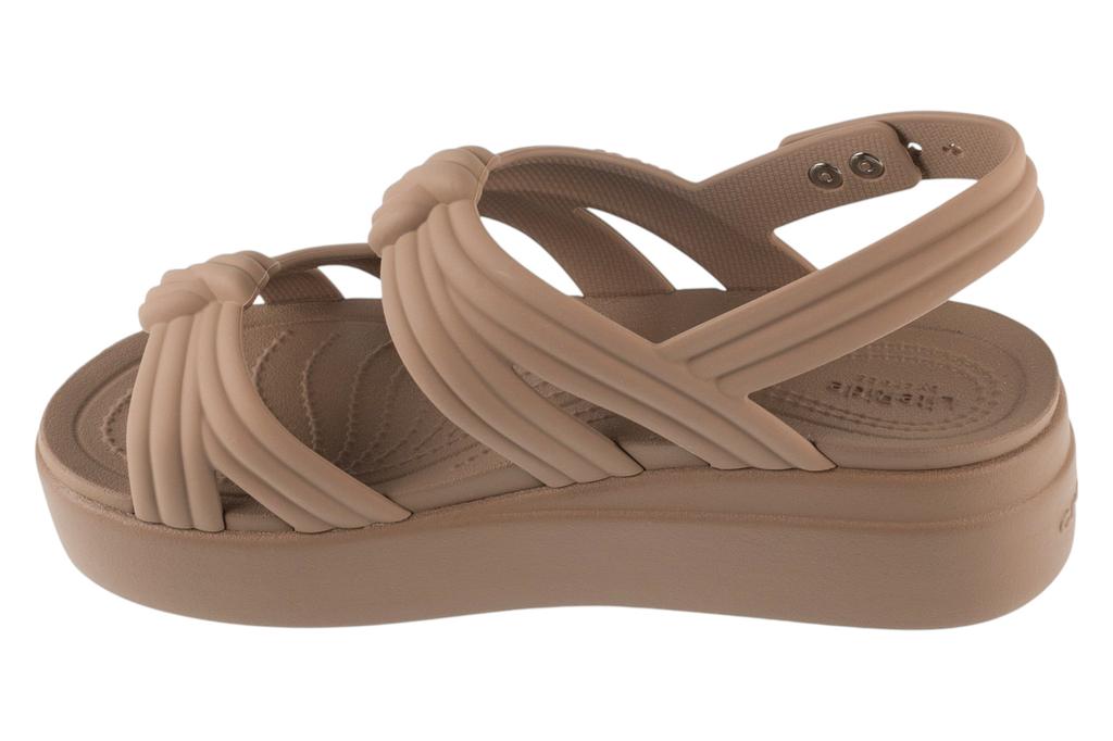 Crocs Brooklyn Knot Low Wedge Sandal, Womens brown Sandals