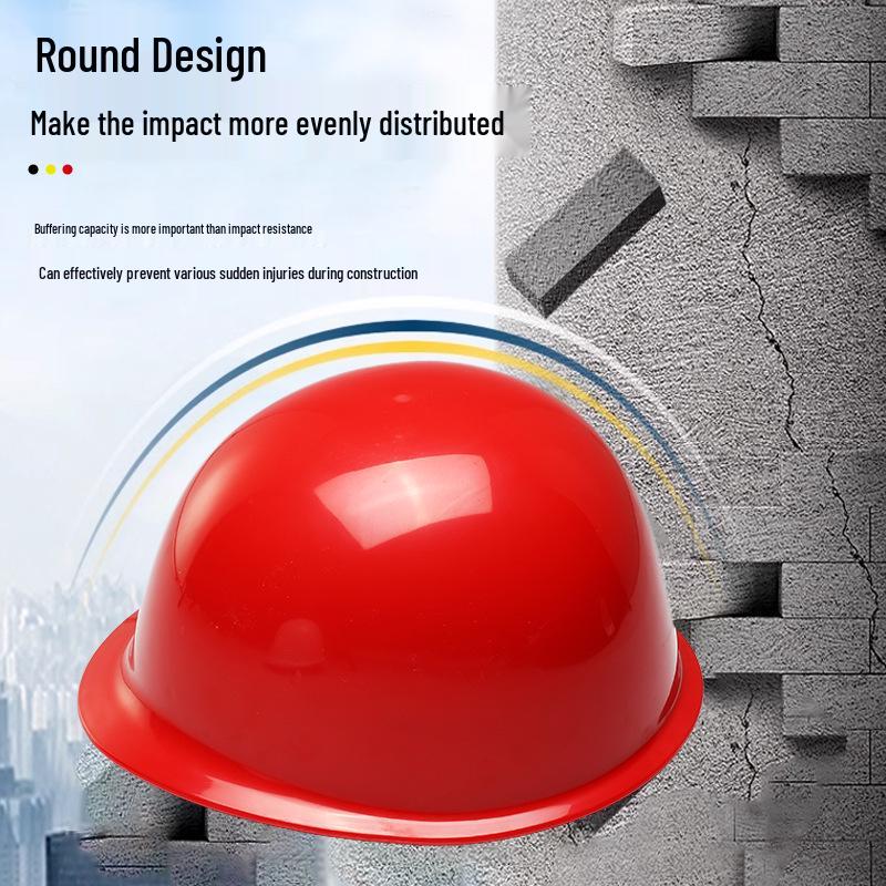 National Standard Thickened Breathable Safety Helmet for Construction Sites Helmet Style красный