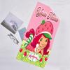 1pc Princess Strawberry Beach Towel with Custom Name, Beach and Seaside Swimming Pool Equipment, Fashion Pattern, Rectangular, Travel Essential