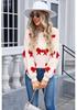 Pull tendance hiver 2026 pour femmes européennes et américaines avec nœud - Col rond, Tricot à manches longues