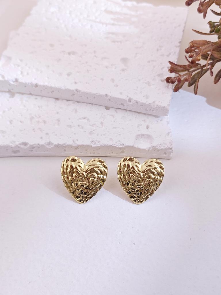 Big Stud Earrings for Women Vintage Gold Statement Chunky Stud Earrings Geometric Lightweight Gold Earring Womens Spring Jewelry