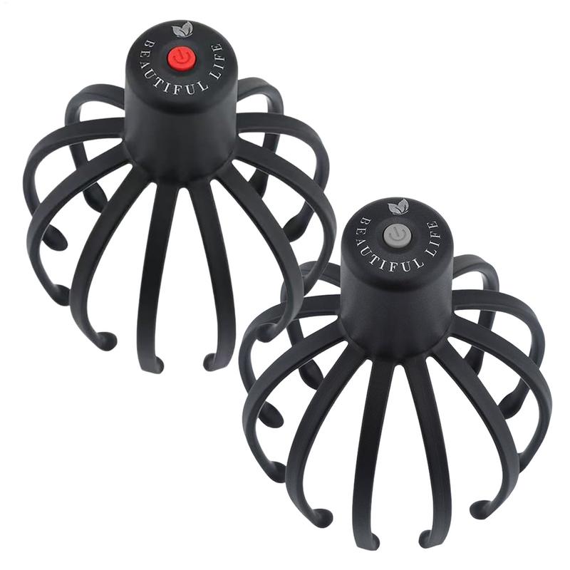 Electric Head Massager Octopus Massager 3 Modes Scalp Massager Therapy Device Cordless Portable Head colore grigio