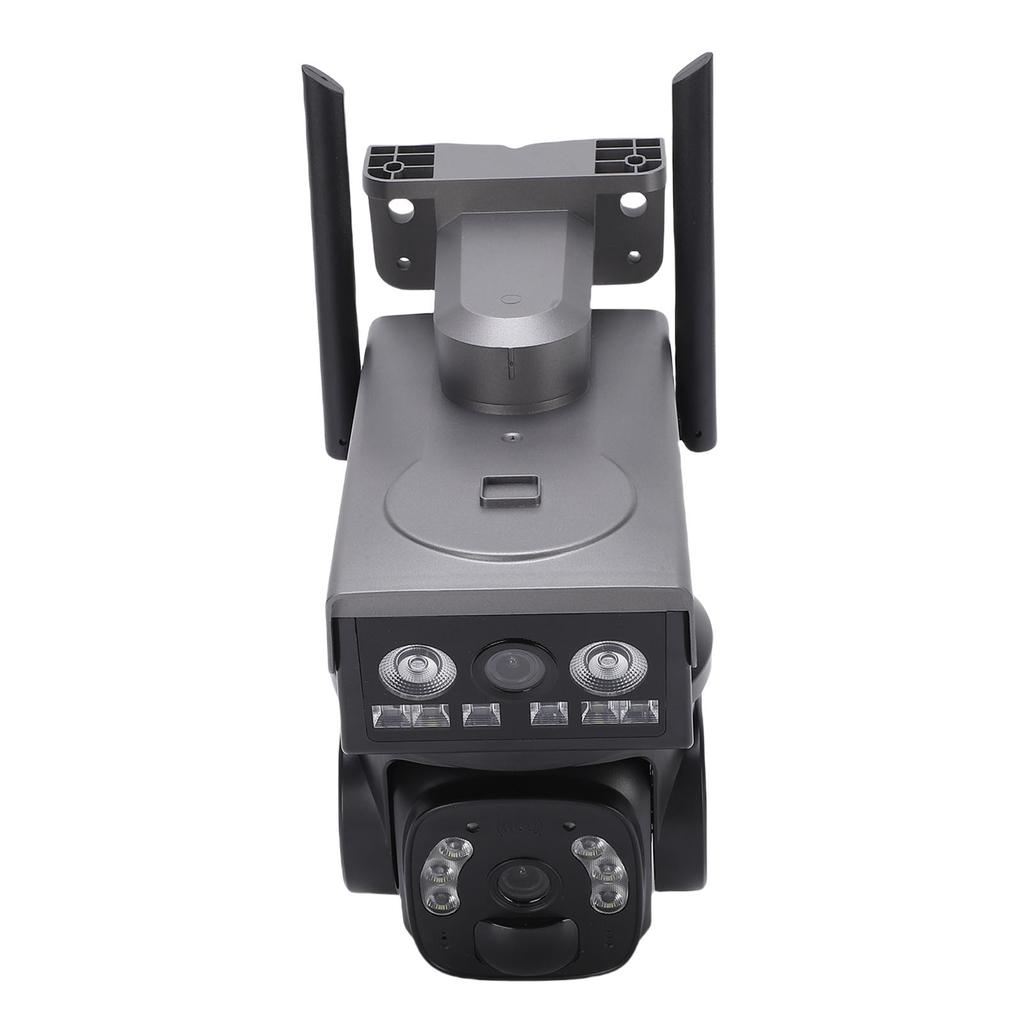 Solar Outdoor Camera Water Proof Motion Detection Low Power Consumption Double Lens 360 Degrees  View 4G Wireless