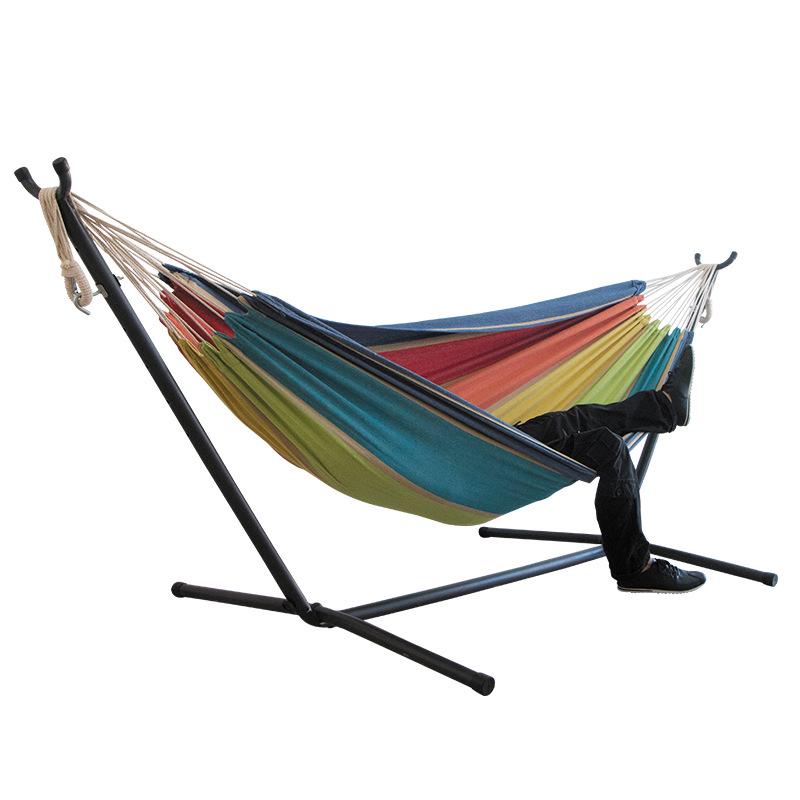 Anti-Rollover Canvas Hanging Hammock Chair for Outdoor Camping