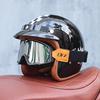 Orz-058C Retro Motorcycle Helmet, Men's and Women's Motorcycle Safety Helmet, Electric Car Four Seasons 3/4 Half Helmet