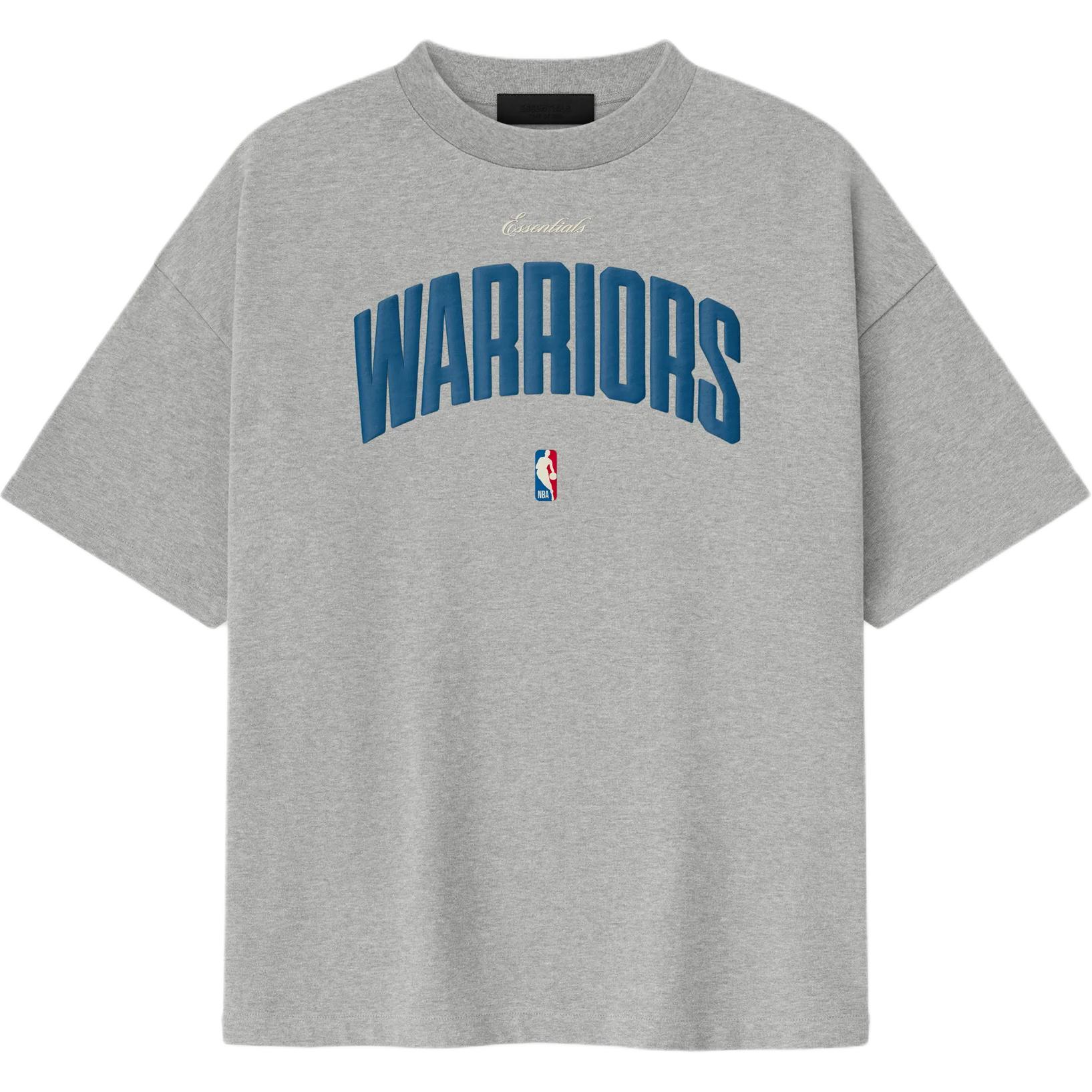 

Fear of God Essentials NBA Warriors 90s Tee Concrete Heather Unisex Tops Grey 125NB252209F M