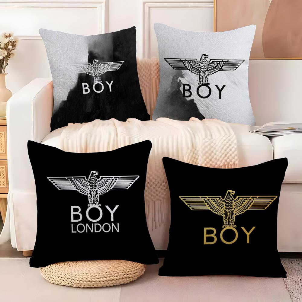 Marke B-BOY LONDON Kissenbezug Weicher Plüschstoff Beidseitig Bedruckter Sofakissenbezug für Alle Jahreszeiten Wohndeko Geschenk